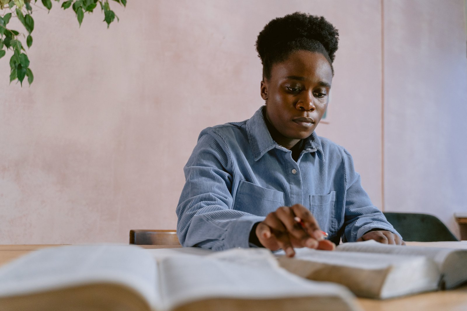Woman studying the Bible